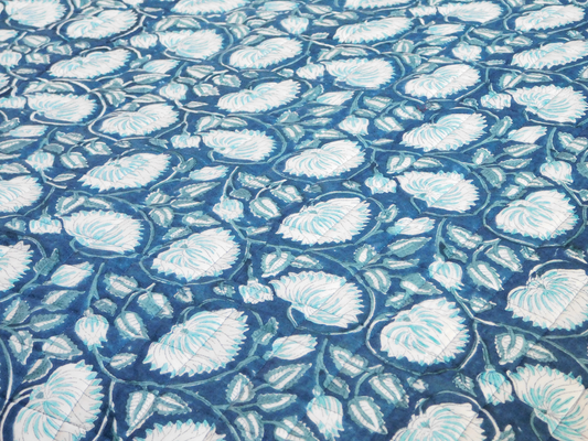 Blue Lotus Coverlet