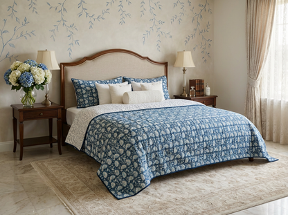 Blue Lotus Coverlet