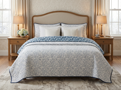 Blue Lotus Coverlet