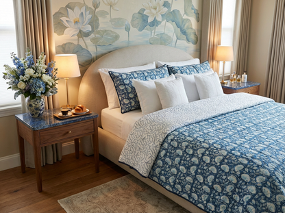 Blue Lotus Coverlet
