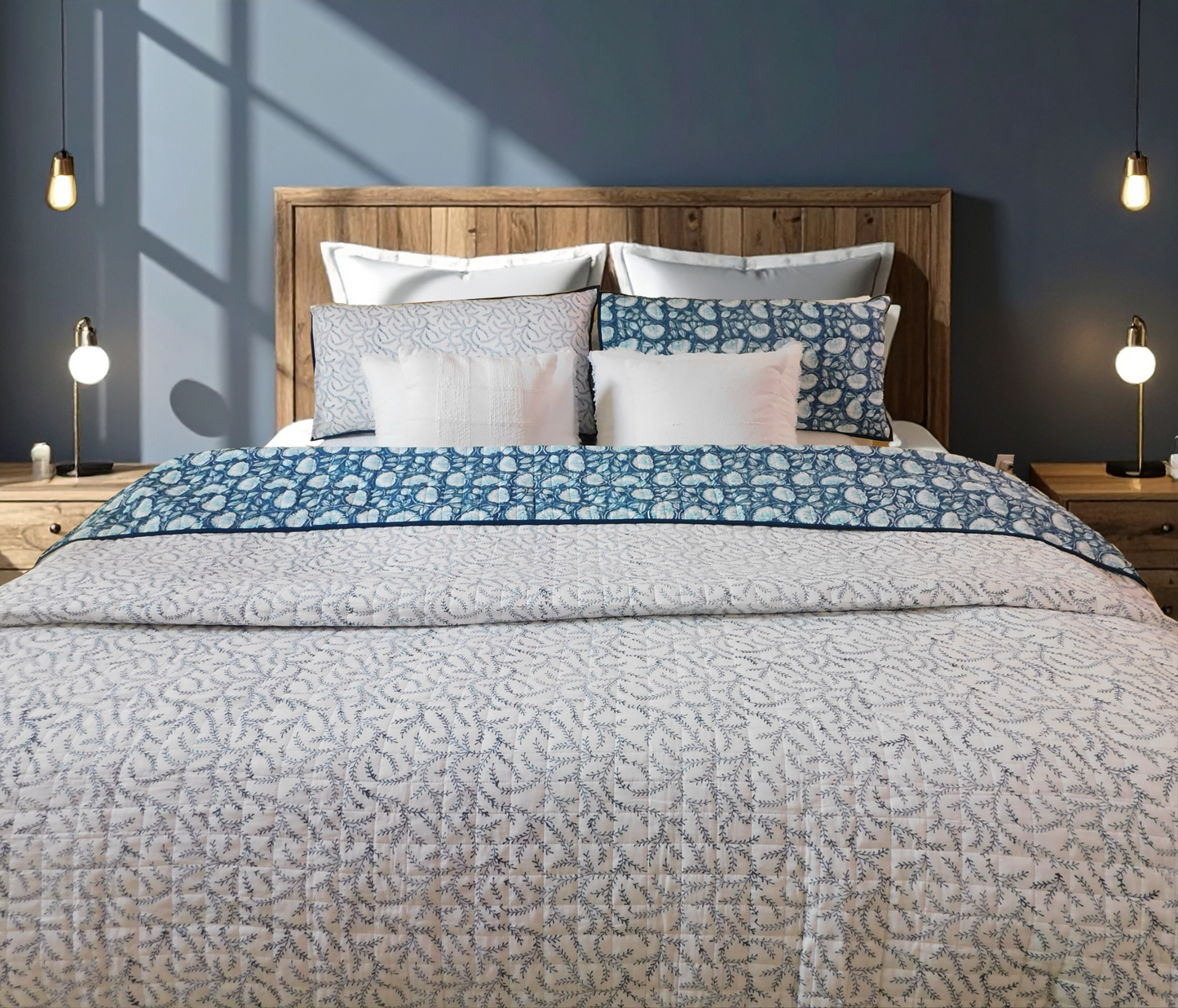 Blue Lotus Coverlet